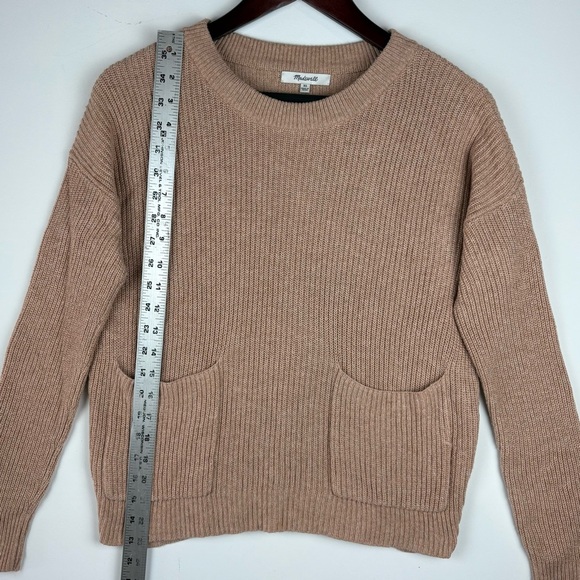 Madewell Women's Patch Pocket Pullover Crewneck Sweater Blush Pink Size XS - Picture 3 of 6